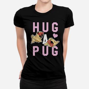 Hug A Pug Valentines Women T-shirt - Monsterry DE
