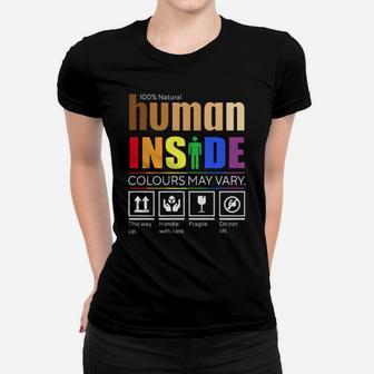 Human Inside Colours May Vary Lgbt Women T-shirt - Monsterry DE