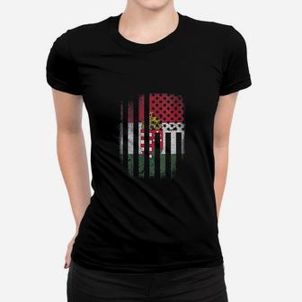 Hungarian American Flag Women T-shirt | Crazezy