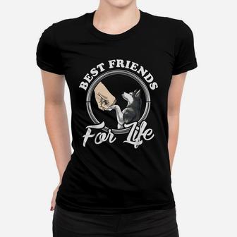 Husky Lover Design "Best Friends For Life" Funny Husky Women T-shirt | Crazezy CA