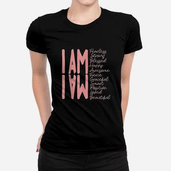 I Am Fearless, I Am Strong I Am Blessed Women T-shirt - Thegiftio UK