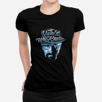 I Am The One Who Knocks Blue Hue Portrait Women T-shirt | Crazezy DE