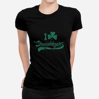 I Clover Shenanigans Funny Irish Clover St Saint Patricks Day Women T-shirt - Thegiftio UK
