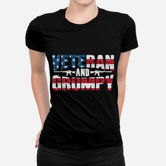 I Have Two Titles Veteran And Grumpy And I Rock Them Both Women T-shirt | Crazezy