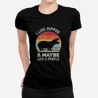 I Like Hippos Animal Hippo Lover Women T-shirt | Crazezy AU