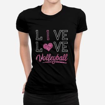 I Live Love Volleyball Women T-shirt | Crazezy DE