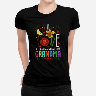 I Love Being Called Grandma Mimi Nana Gigi Lover Flower Women T-shirt | Crazezy UK