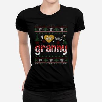 I Love Being Granny Ugly Christmas Funny Granny Gift Xmas Sweatshirt Women T-shirt | Crazezy CA