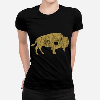I Love Buffaloes Golden Buffalo Bison Lover Gift Ideas Women T-shirt | Crazezy