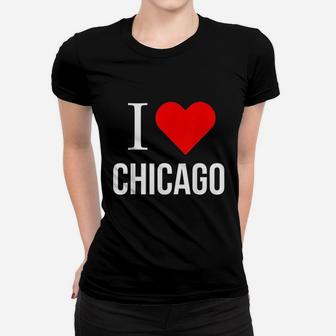 I Love Chicago Red Heart Women T-shirt | Crazezy