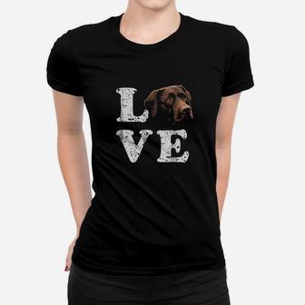 I Love My Chocolate Lab Labrador Retriever Dog Women T-shirt | Crazezy