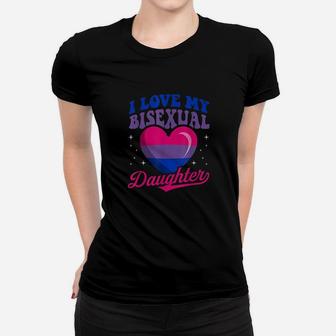 I Love My Daughter Pride Flag Rainbow Gift Women T-shirt | Crazezy