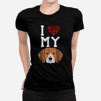 I Love My Dog - Beagle Animal Lover Best Friend Women T-shirt | Crazezy