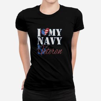 I Love My Navy Veteran Patriotic Sailor Women T-shirt | Crazezy UK
