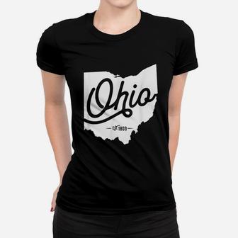 I Love Ohio Ohio Map Women T-shirt - Thegiftio UK