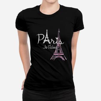 I Love Paris Eiffel Tower France Women T-shirt | Crazezy AU