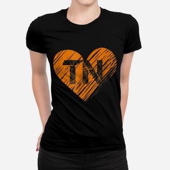 I Love Tennessee Heart State Outline Shirt Distressed Retro Women T-shirt | Crazezy