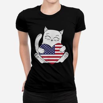 I Love Usa | Cat Lovers Tees | Cat Design Shirt | Cat Women T-shirt | Crazezy CA