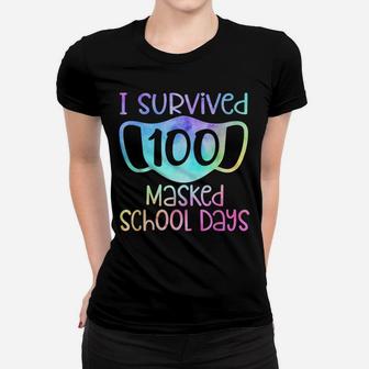 I Survived 100 Masked School Days Kids 100Th Day Celebration Women T-shirt | Crazezy AU