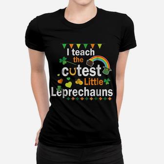 I Teach The Cutest Little Leprechaun Patrick Teacher Shirt Women T-shirt | Crazezy UK