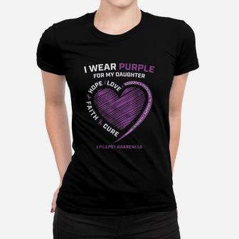 I Wear Purple For My Daughter Women T-shirt | Crazezy DE