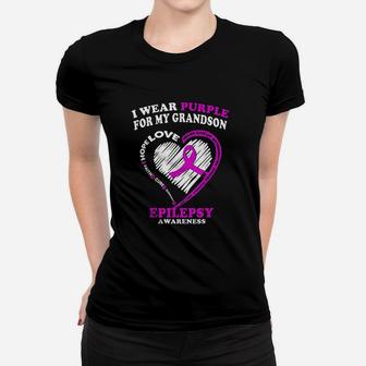 I Wear Purple For My Grandson Women T-shirt | Crazezy