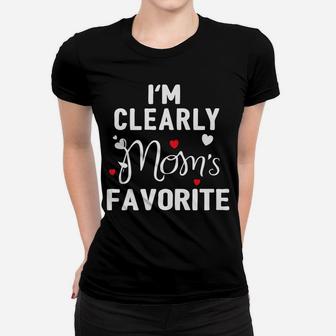 I'm Clearly Mom's Favorite Funny Sibling Humor Gift Women T-shirt | Crazezy UK