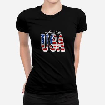 Independence Patriotic America Usa Flag Memorial 4Th Of July Women T-shirt - Monsterry