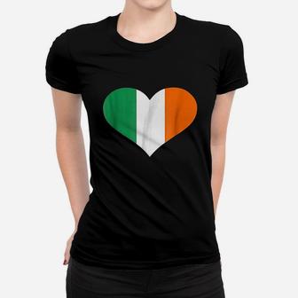 Ireland Heart Flag Women T-shirt | Crazezy