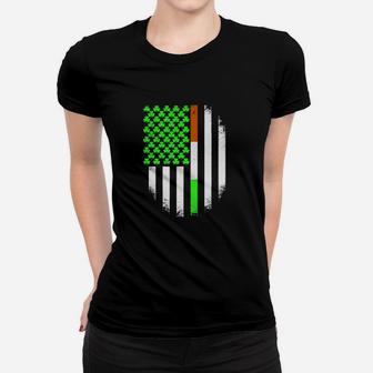 Irish American Flag Ireland Flag St Patricks Day Women T-shirt - Monsterry