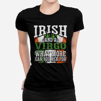 Irish And A Virgo Flag Zodiac Facts Birthday Women T-shirt - Monsterry