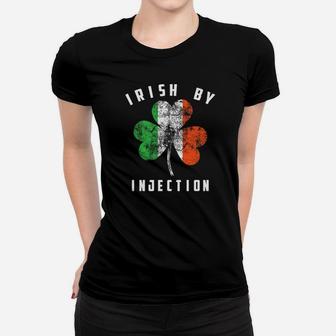 Irish By Injection Cute Ireland Celebration Funny Gift Women T-shirt - Thegiftio