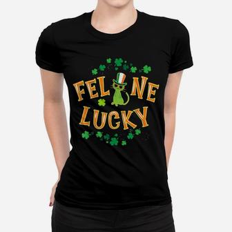 Irish Cat Leprechaun Im Feline Lucky Shamrock Sunglasses Women T-shirt - Monsterry