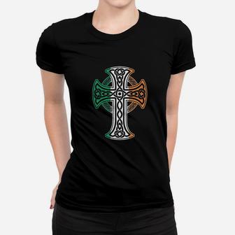 Irish Celtic Cross Christ Celtic Knot Ireland Flag Shamrock Women T-shirt - Thegiftio UK