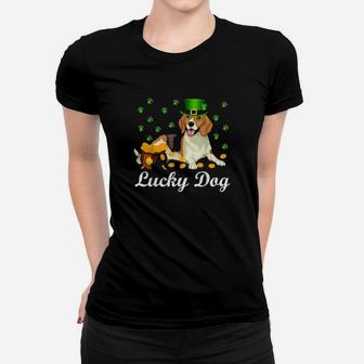 Irish Leprechaun Hat Lucky Beagle Dog Women T-shirt - Monsterry CA