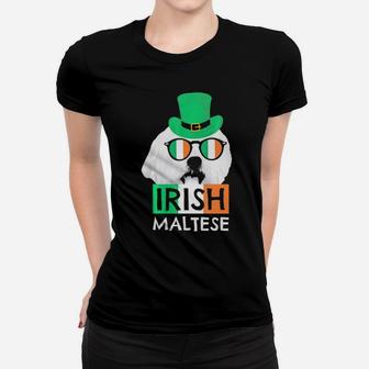 Irish Maltese St Patricks Day For Dog Lovers Women T-shirt - Monsterry