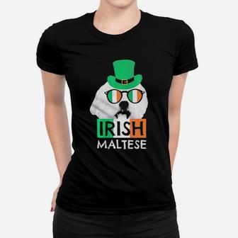 Irish Maltese St Patricks Day For Dog Lovers Women T-shirt - Monsterry