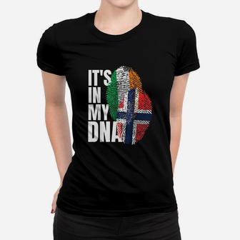Irish Plus Norwegian Mix Dna Heritage Flag Women T-shirt - Thegiftio