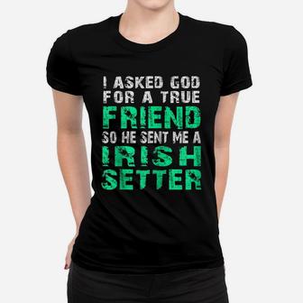 Irish Setter Dog | Irish Setter True Friend Zip Hoodie Women T-shirt | Crazezy