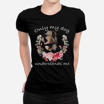 Irish Wolfhound Lover Only My Dog Understands Me Flower Women T-shirt - Monsterry AU
