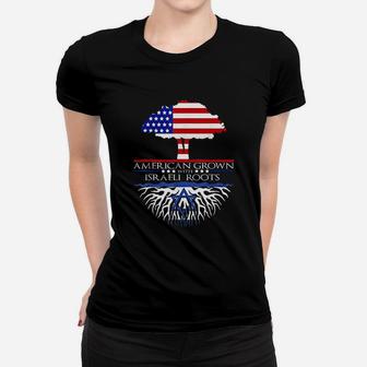 Israeli Roots American Grown Tree Flag Women T-shirt | Crazezy
