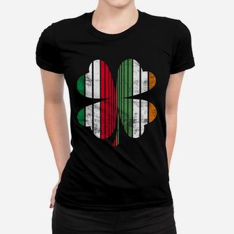 Italian Wee Bit Irish Long Sleeve Italy Patrick Day Gifts Women T-shirt | Crazezy DE