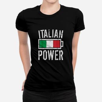 Italy Flag Italian Power Battery Proud Women T-shirt | Crazezy
