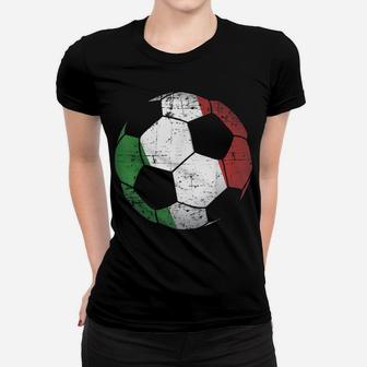Italy Soccer Ball Flag Jersey Shirt - Italian Football Gift Women T-shirt | Crazezy