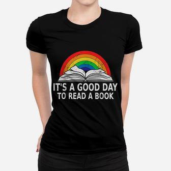 It's A Good Day To Read A Book Reading Lovers Retro Rainbow Women T-shirt | Crazezy CA