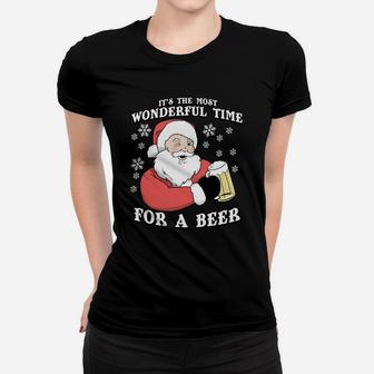 It's The Most Wonderful Time For A Beer | Xmas Sweatshirt Women T-shirt | Crazezy