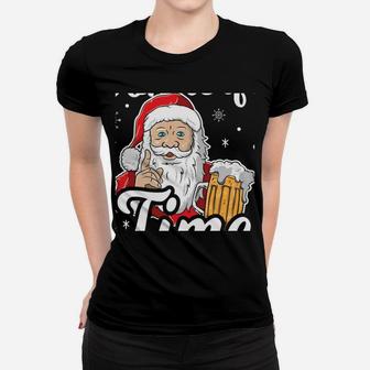It's The Most Wonderful Time For A Beer Santa Drinking Gift Women T-shirt | Crazezy AU