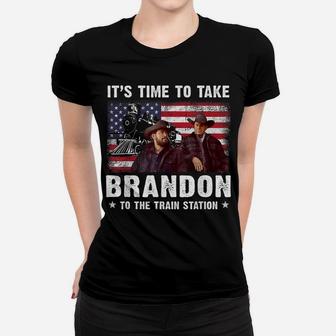 Its Time To Take Brandon To The Train Station Retro Vintage Sweatshirt Women T-shirt | Crazezy