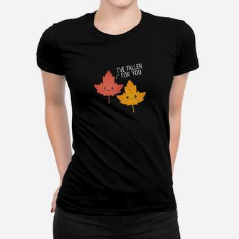 I've Fallen For You Cute Valentine's Day Leaf Autumn Women T-shirt - Monsterry
