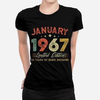 January 1967 54 Years Old Retro 54Th Birthday Gift Women T-shirt | Crazezy AU